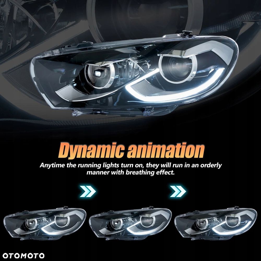 Reflektory Lampy kpl Vland Full Led Tuning VW Scirocco 3 III 1k8 2008-2014 - 7