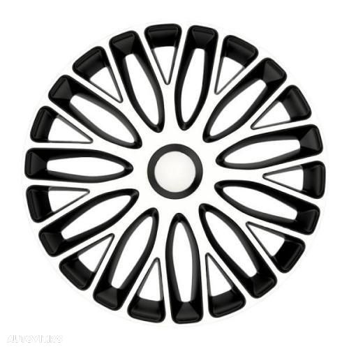 Set capace roti pe 16, Mugello, alb si negru - 1