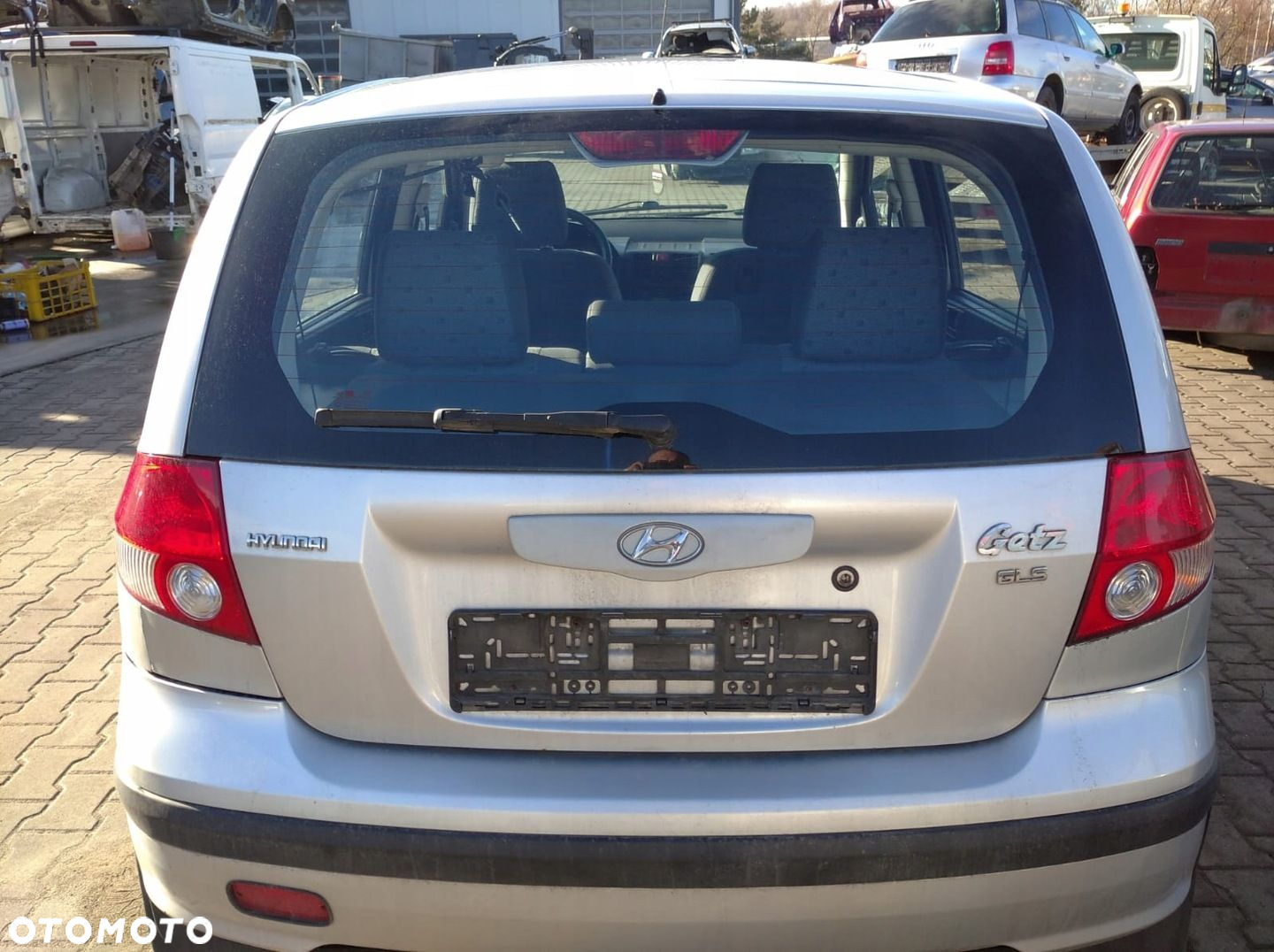 HYUNDAI GETZ 02- HB ZDERZAK TYŁ TYLNY SREBRNY CS - 3