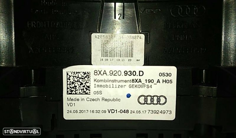 Quadrante / painel de instrumentos AUDI A1 Sportback (8XA, 8XF) - 4