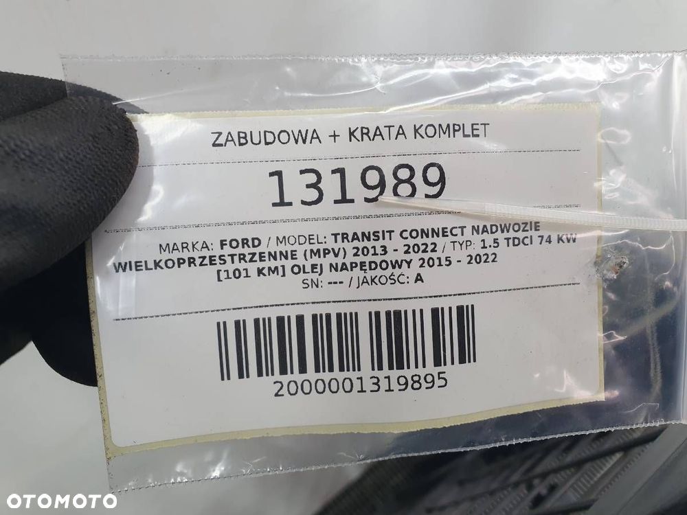 ŚCIANA GRODZIOWA PRZEGRODA KRATA KOMPLET FORD TRANSIT CONNECT MK2 - 5