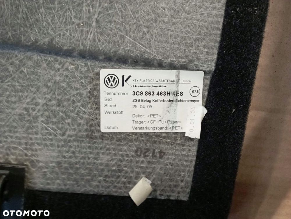 VW PASSAT B6 WYKŁADZINA PODŁOGA BAGAŻNIKA 3C9863463H - 4