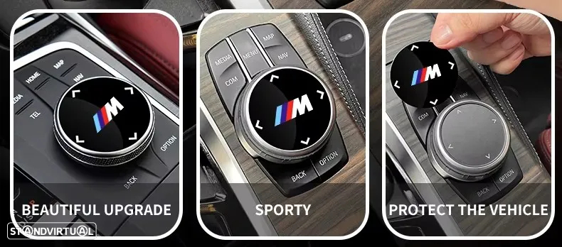 Capa autocolante ///M botão IDrive ou para manete cx. automática BMW - 4