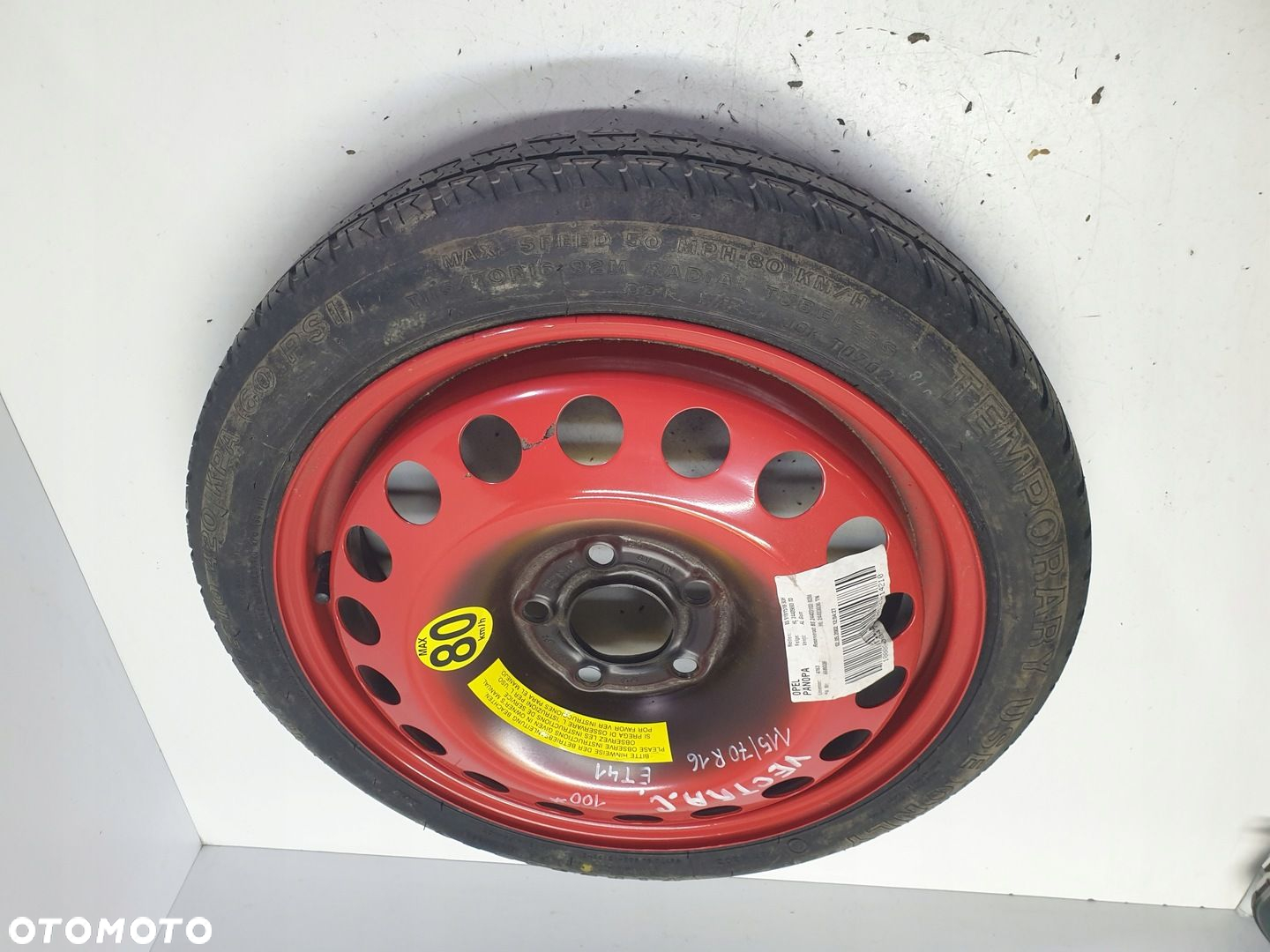 KOŁO DOJAZDOWE 5X110 115/70/R16 OPEL VECRTA C 24405693TD - 2