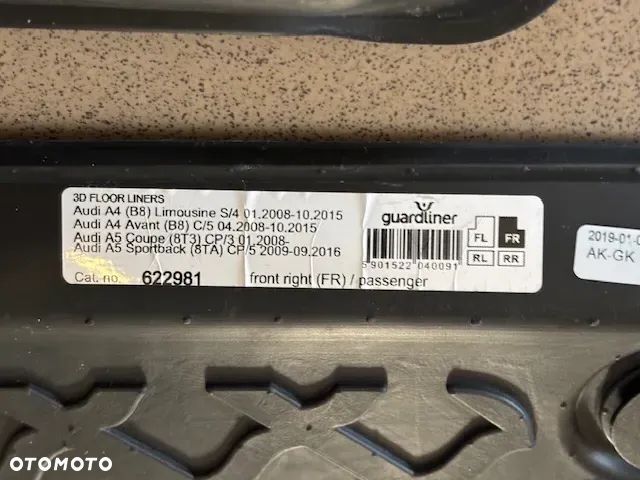 KOMPLET DYWANIKI GUMOWE AUDI A4 B8 A5 - 10