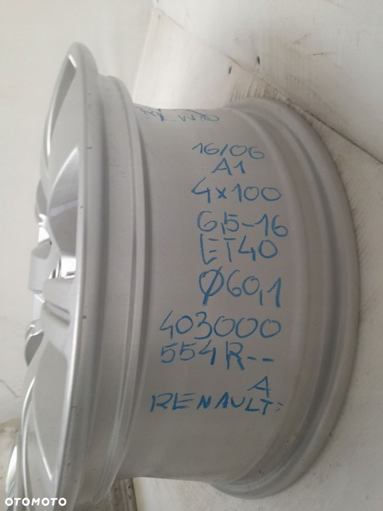 Felgi aluminiowe Renault OE 403000554R 6.5" x 16" 4x100 ET40 - 6