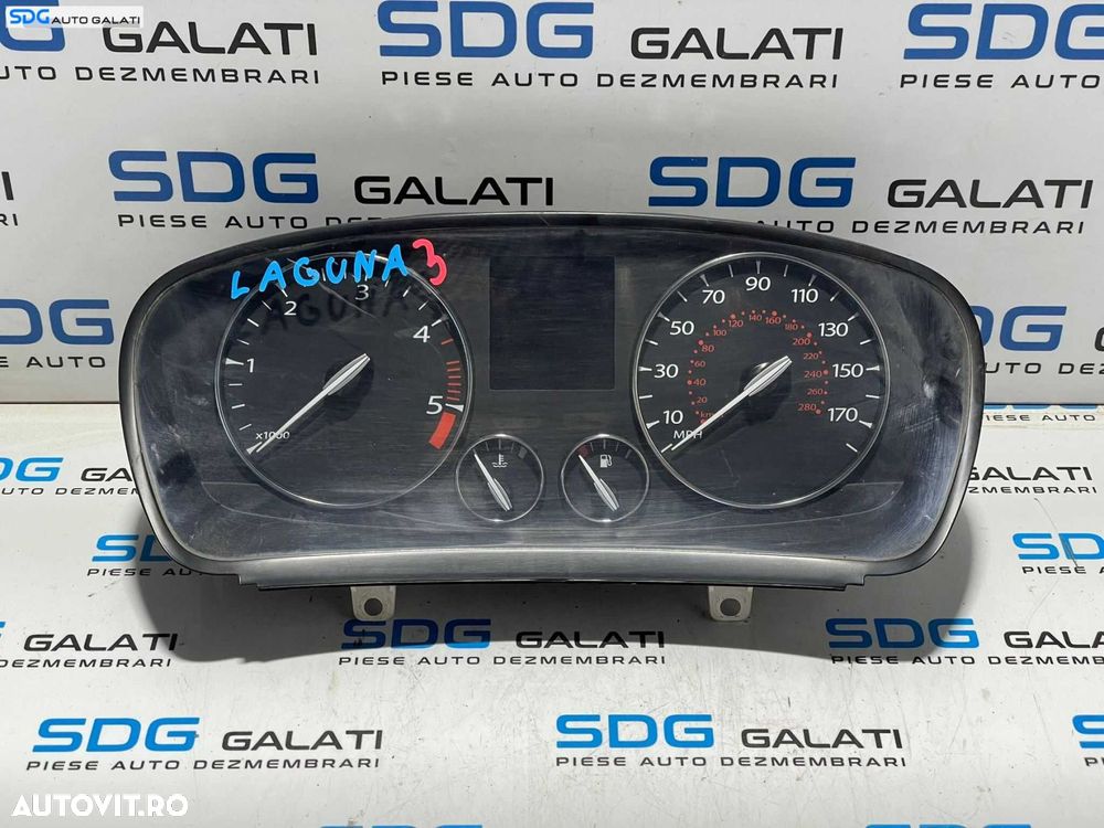 Ceas Ceasuri Cluster Instrumente Bord Renault Laguna 3 2.0 DCI 2007 - 2015 Cod 2481000114R A2C53182891 [L3149] - 1