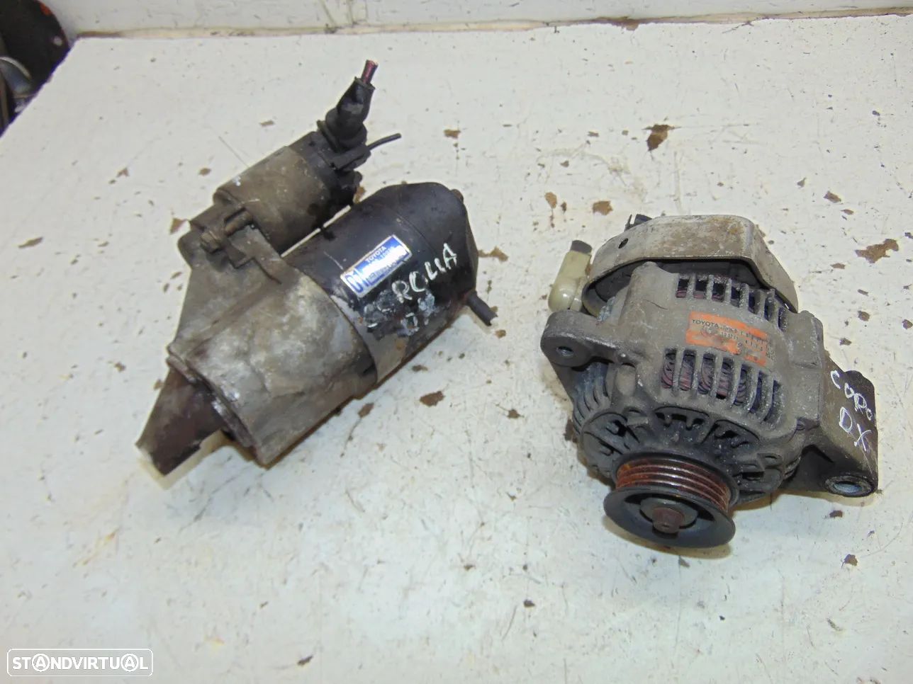 Toyota Corolla DX motor arranque/Alternador - 1