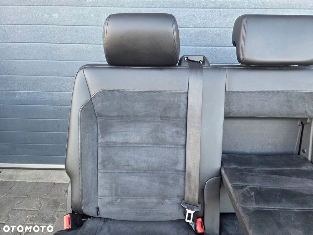 VW T6 MULTIVAN HIGHLINE fotel kanapa łóżko tył rozkładane skóra alcantara - 3