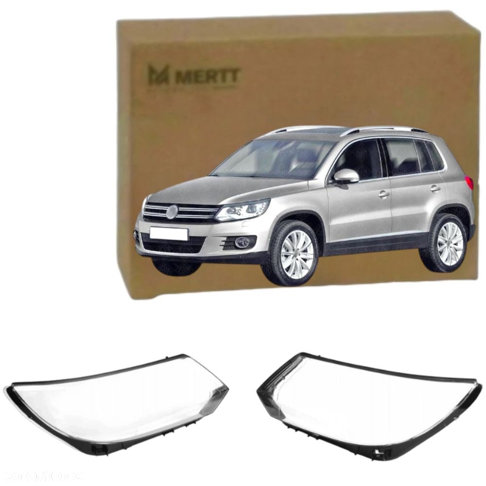 Volkswagen TIGUAN 5N1 2011-2016 KLOSZ LEWY PRAWY szkło reflektora lampa - 1