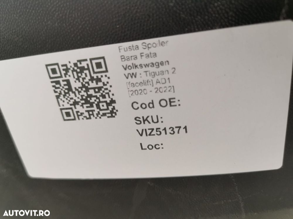 Fusta Spoiler Bara Fata Volkswagen VW Tiguan 2 [facelift] AD1 2020 202 - 8