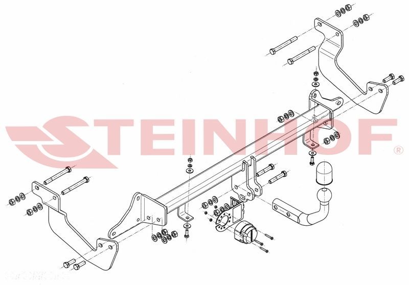 Hak Holowniczy + MODUŁ 7PIN do Ford Transit Courier Ford Tourneo Courier od 2014 - 3