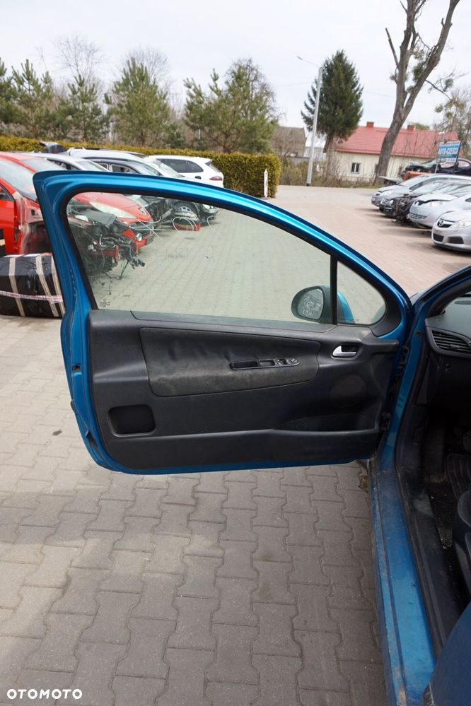 DRZWI PRZEDNIE LEWE 207  3D HB KMU  NIEBIESKI PEUGEOT 2006-2009 - 8