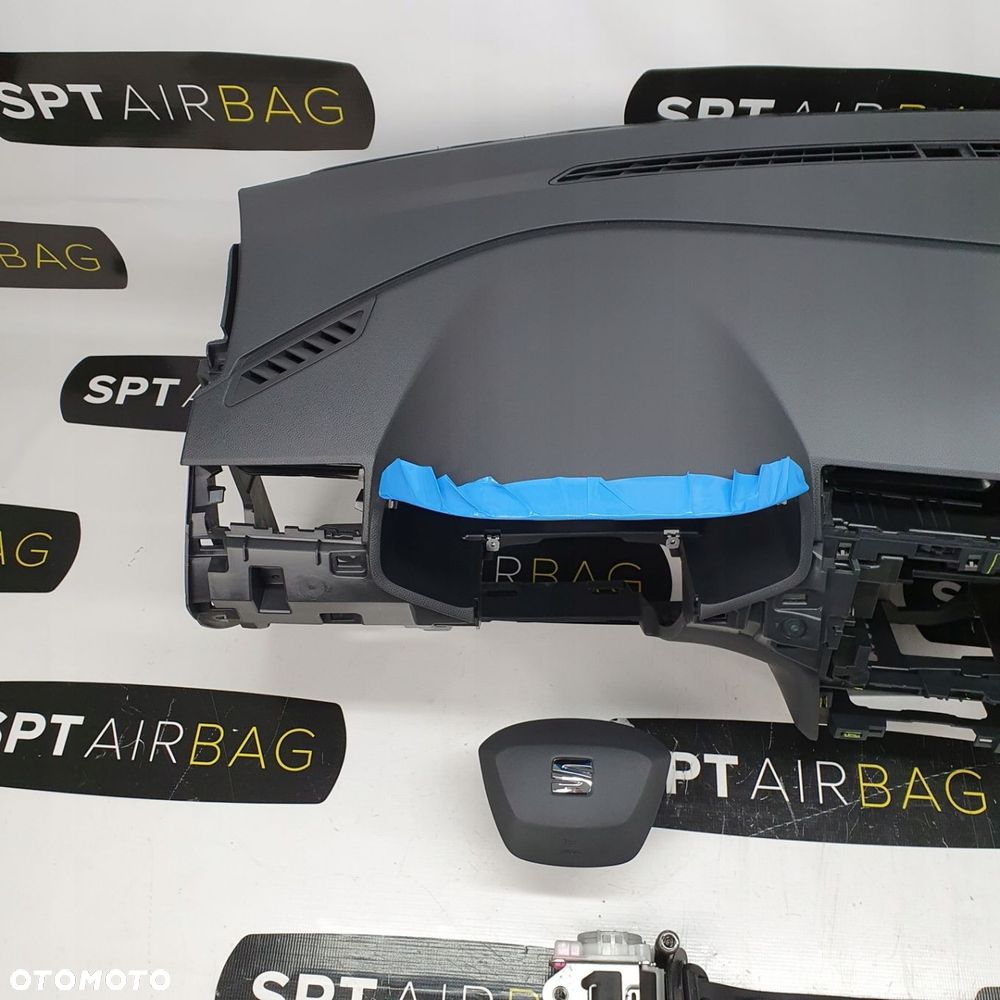 SEAT IBIZA 6F DESKA ROZDZIELCZA KONSOLA KOKPIT PULPIT PODUSZKI AIRBAG AIR BAG PASY KIT SET - 2
