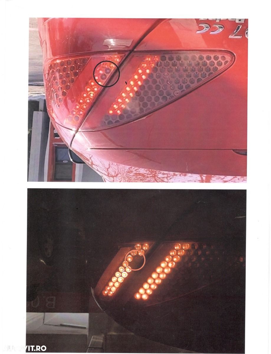Lampa stop Peugeot 307 Cc (3b) Magneti Marelli 714025600861, parte montare : Dreapta, Partea exterioara Utilizat- 2 Leduri Defecte - 1