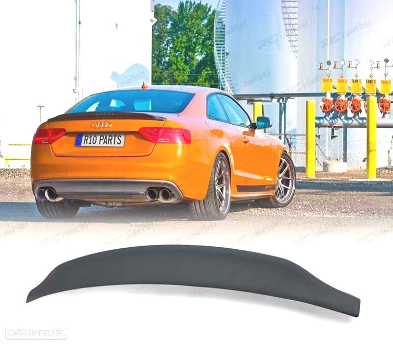 AILERON TRASEIRO AUDI A5 COUPE 07-16 LOOK RS5 PRETO BRILHANTE - 1