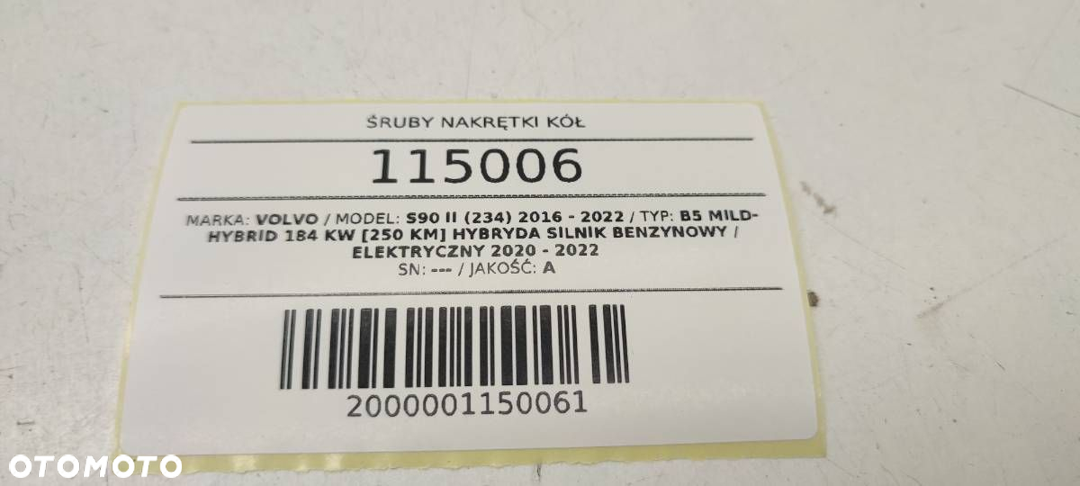 ŚRUBY STOŻKOWE SZPILKI M14X1.5  DO KÓŁ VOLVO S90 II - 4