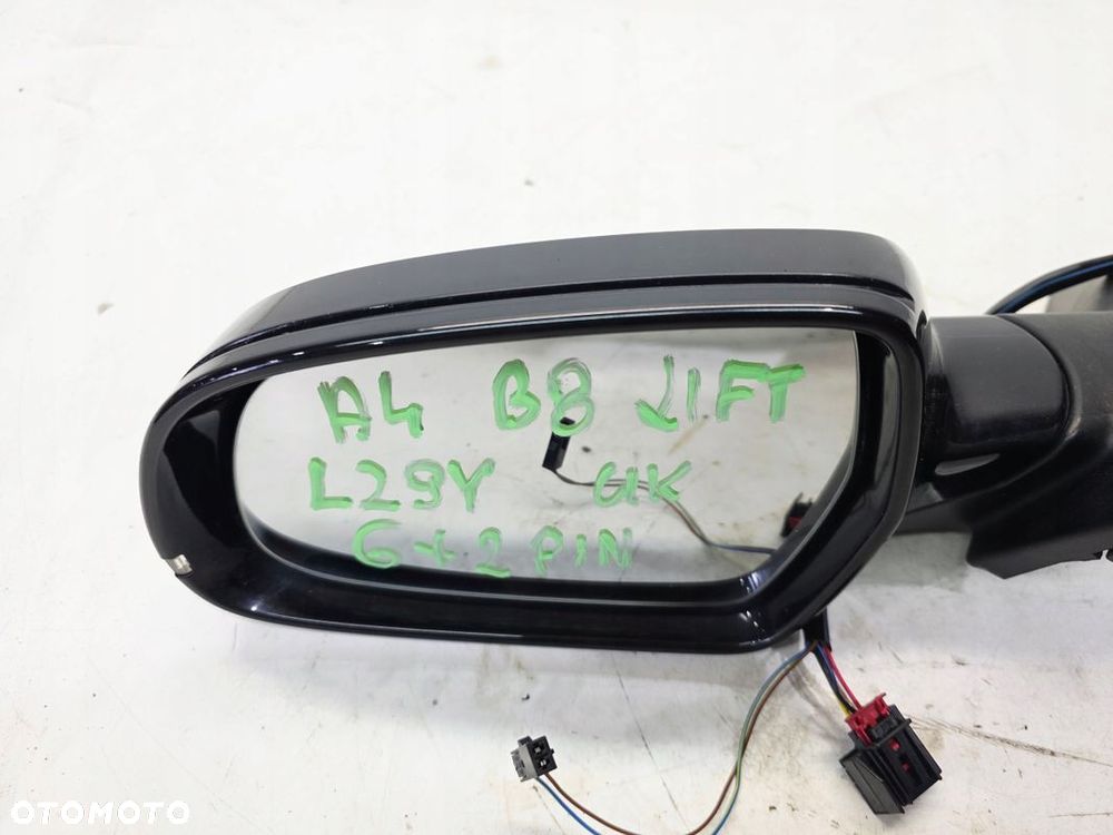 LUSTERKO ZEWNĘTRZNE LEWE AUDI A4 B8 LIFT LZ9Y 6+2 PIN UK - 2