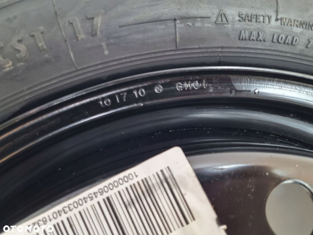 KOŁO DOJAZDOWE Opel Insignia A 125/70 R17 5x120 17X4.00B IS41 Jak nowa - 5