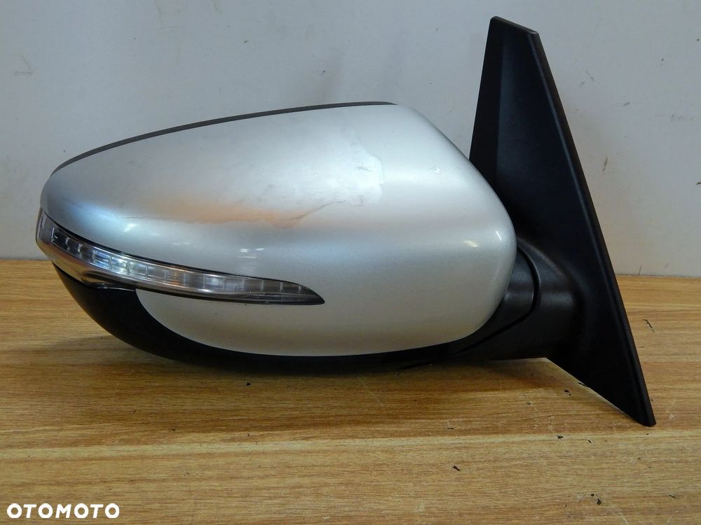 Lusterko przód zewnetrzne kierunek Kia Carens IV 13-19 kolor 3D srebrne 10 pinów Łuków części - 2