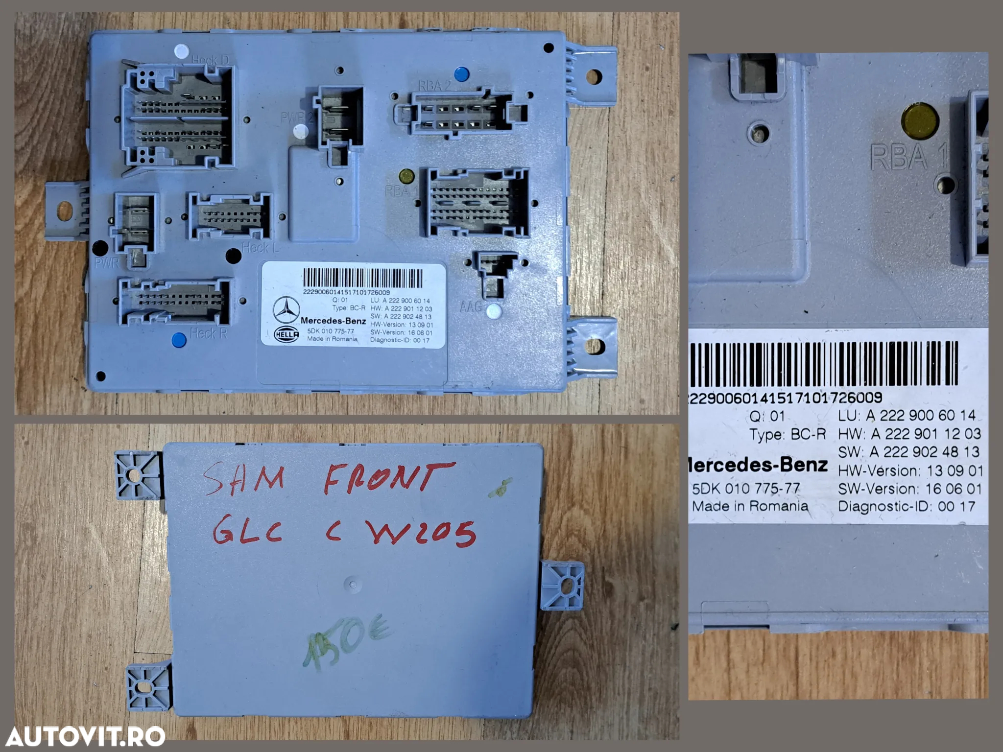 Mercedes SZL Panglica volan Panou butoane avarii ESP DSR Bloc lumini Panou butoane umplere Calculator confort Camera nigt vision Senzor parcare Capac carlig bara Broasca incuietoare haion W221 W164 W169 W245 W205 W253 W251 W216 W447 - 5