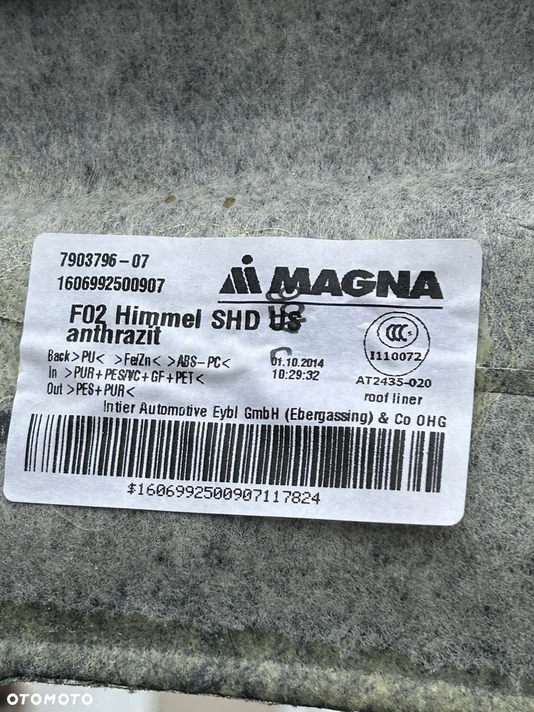 PODSUFITKA M-PAKIET SZYBERDACH BMW F02 7903796 - 3