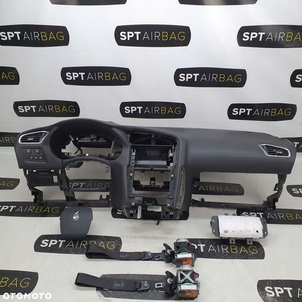 DS 4 DS4 DESKA ROZDZIELCZA KONSOLA KOKPIT PULPIT PODUSZKI AIRBAG AIR BAG PASY KIT SET - 8