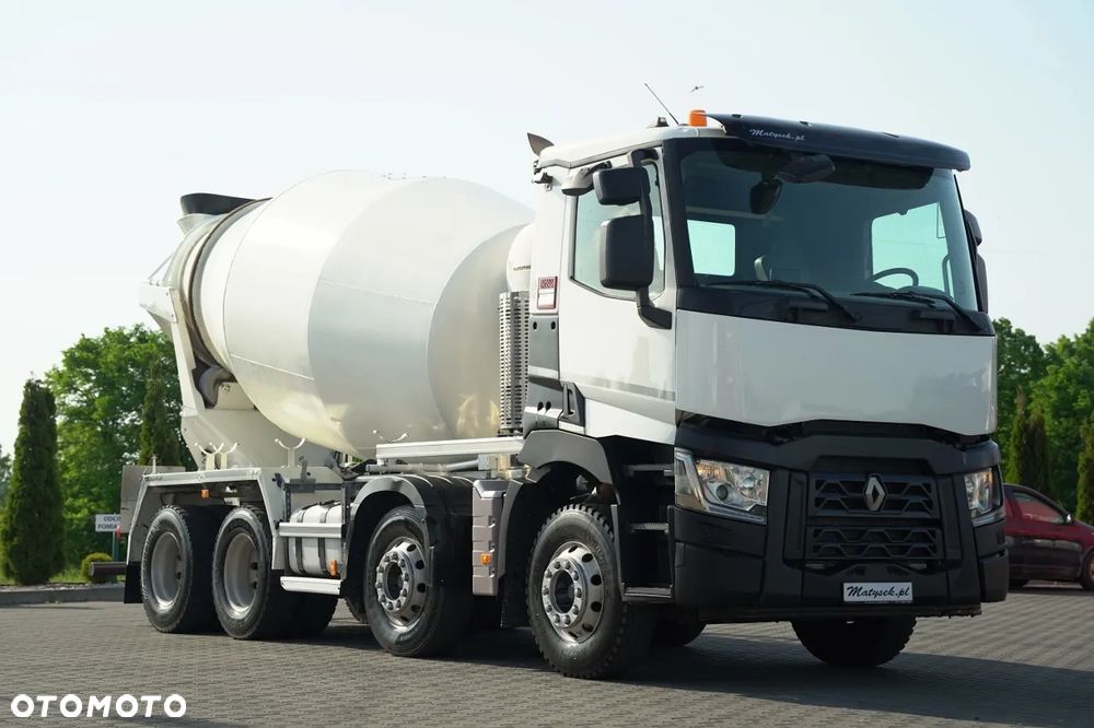 Renault C 430 XLOAD / 8X4 / BETONOMIESZARKA  / GRUSZKA 9.1 M3 / ALUFELGI / EURO 6 / - 7