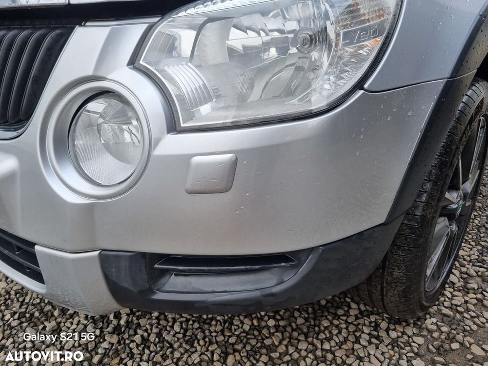 Bara fata Skoda Yeti 2009 - 2013 ARGINTIU (1406) model cu spalatoare far - 3