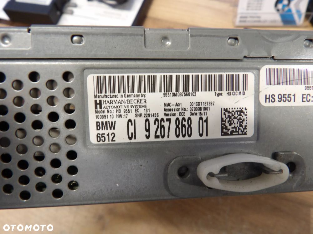 BMW - F10,F11 - RADIO - CD - CZYTNIK NAWIGACJI - 9267868 - 3