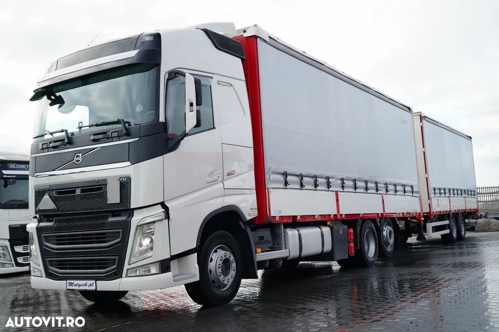 Volvo FH 460 / COMBINAT TANDEM / 120 M3 / TRAVERSE / DROPSIDE / I-PARK COOL / PODEA RESISTENTĂ / LIFT / AXE RIDICATĂ / DIRECȚIE - 1
