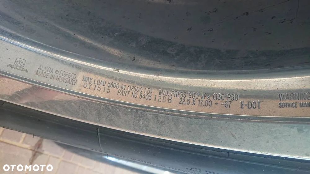 # SCANIA V8 KOŁA FELGI ALUMINIOWE OPONY ALCOA 495/45 385/55 R 22.5 MICHELIN X ONE MULTI XFA2 ENERGY KOŁA OPONY FELGA FELGI ALUMINIOWE ALCOA DURA BRIGHT 22.5x17.00 842512 - 7