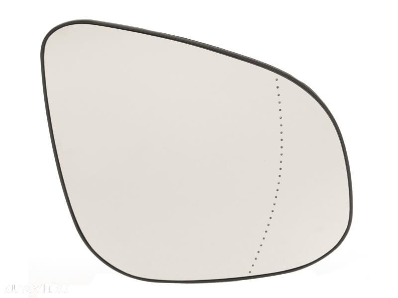Geam oglinda exterioara cu suport fixare Mercedes Citan (W415), 11.2012, Renault Kangoo (W), 03.2013-, partea Dreapta, incalzit; sticla asferica; geam cromat, Aftermarket - 1
