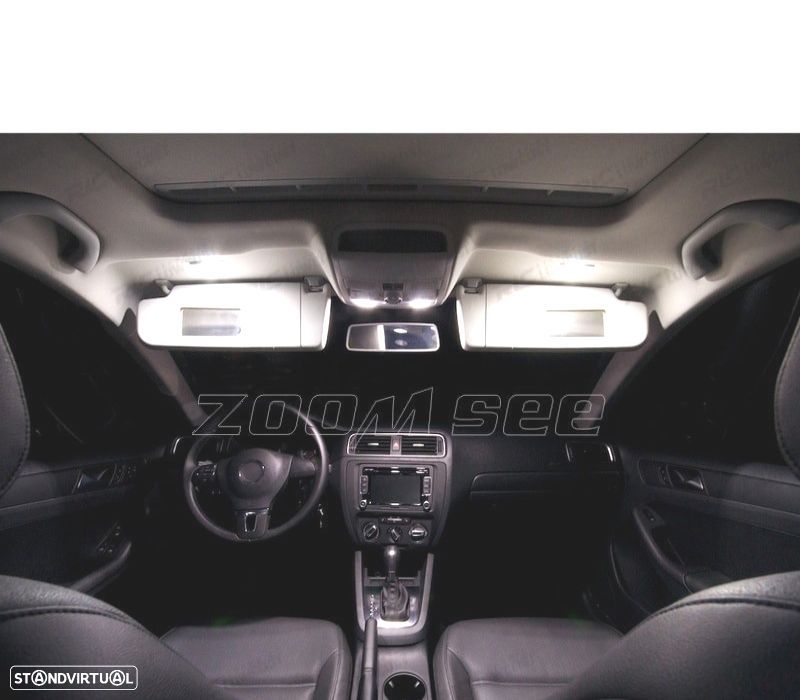 KIT COMPLETO DE 11 LAMPADAS LED INTERIOR PARA VOLKSWAGEN VW JETTA 6 VI MK6 SEDAN 11-18 - 5