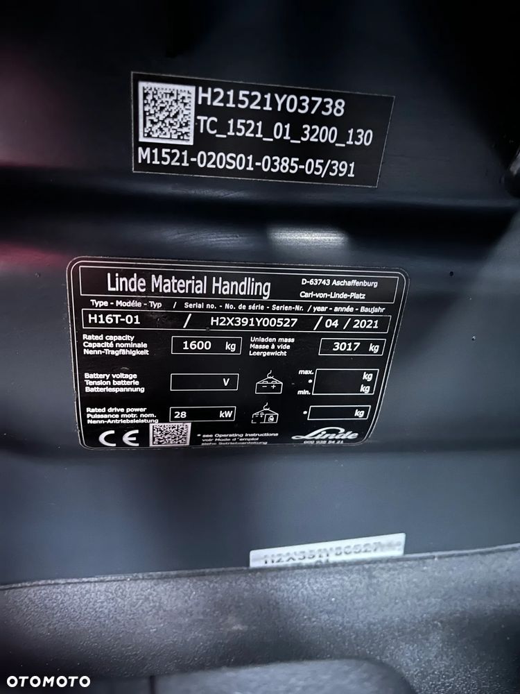 Linde H16 H18 H20 Przesuw boczny zintegrowany, Kabina, tylko 2953h - 19