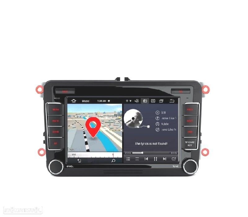 AUTO RÁDIO GPS ANDROID 14 VOLKSWAGEN VW PARA SKODA SEAT - 7