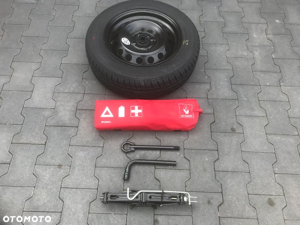 Dacia Logan Sandero Stepway II 12-20 Koło Zapasowe Lewarek Klucz Trójkąt Zestaw - 1