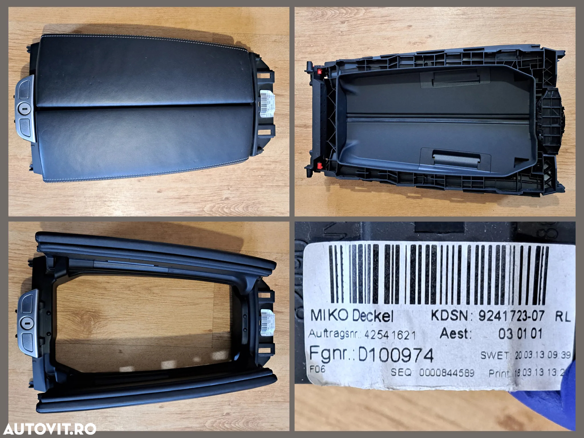 BMW Seria F Cotiera centrala fata Plafoniera fata spate Plafoniera reglabila spate Modul airbag Schimbator viteze Adaptor snap-in bluetooth Grila ventilatie originale BMW F07 F04 F20 F34 F10 F26 F01 F11 F16 - 2