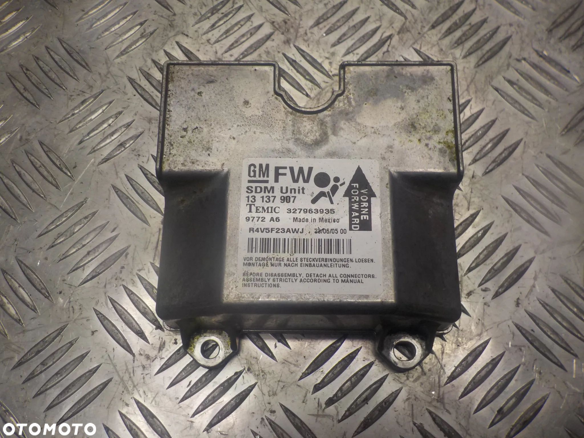 OPEL ZAFIRA B STEROWNIK SENSOR AIRBAG 13137907 - 1