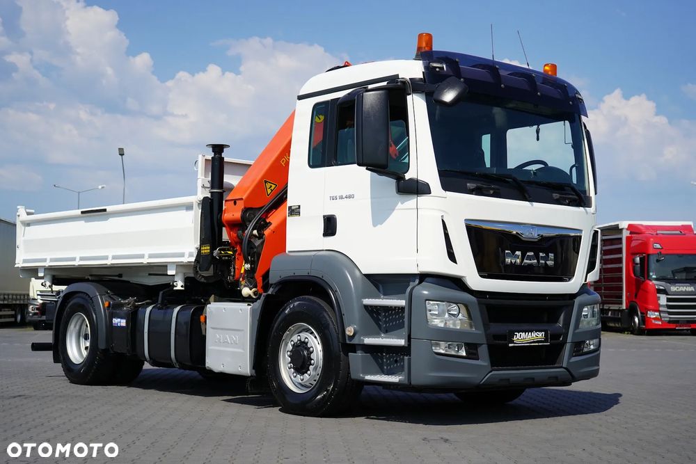 MAN TGS / 18.480 / E 6 / 4 X 4 / WYWROTKA + HDS / PALFINGER PK 20001 / PILOT - 28