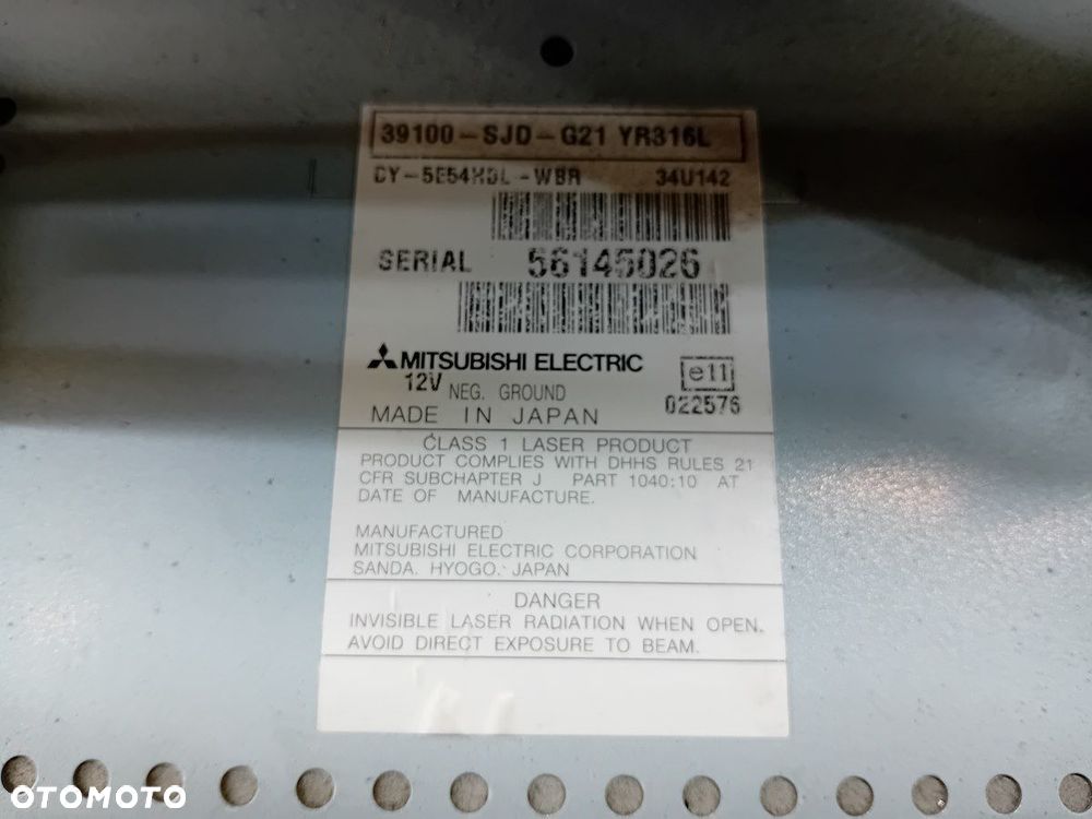 RADIO CD HONDA FR-V 39100-SJD-G21 2.2 ICTDI YR316L MITSUBISHI ELECTRIC - 8