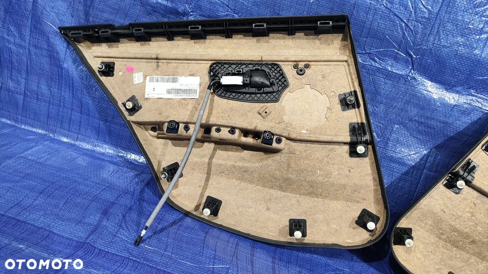 BOCZEK TAPICERKA DRZWI LEWY PRAWY TYŁ CZARNY SKÓRA DEKOR BMW E90 M-PAKIET - 15