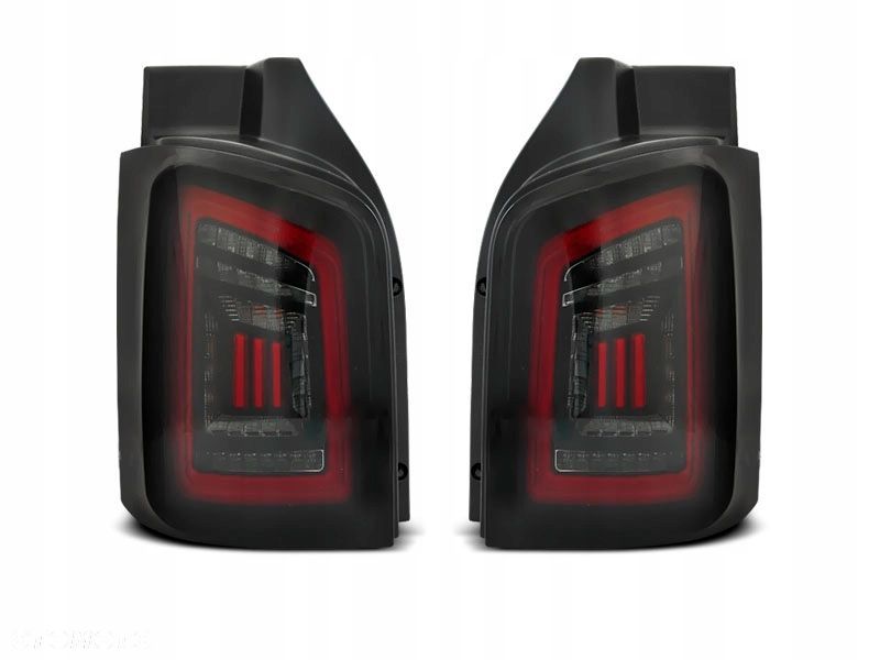 lampy diodowe vw t5 2003-15 smoke black red led bar - 1