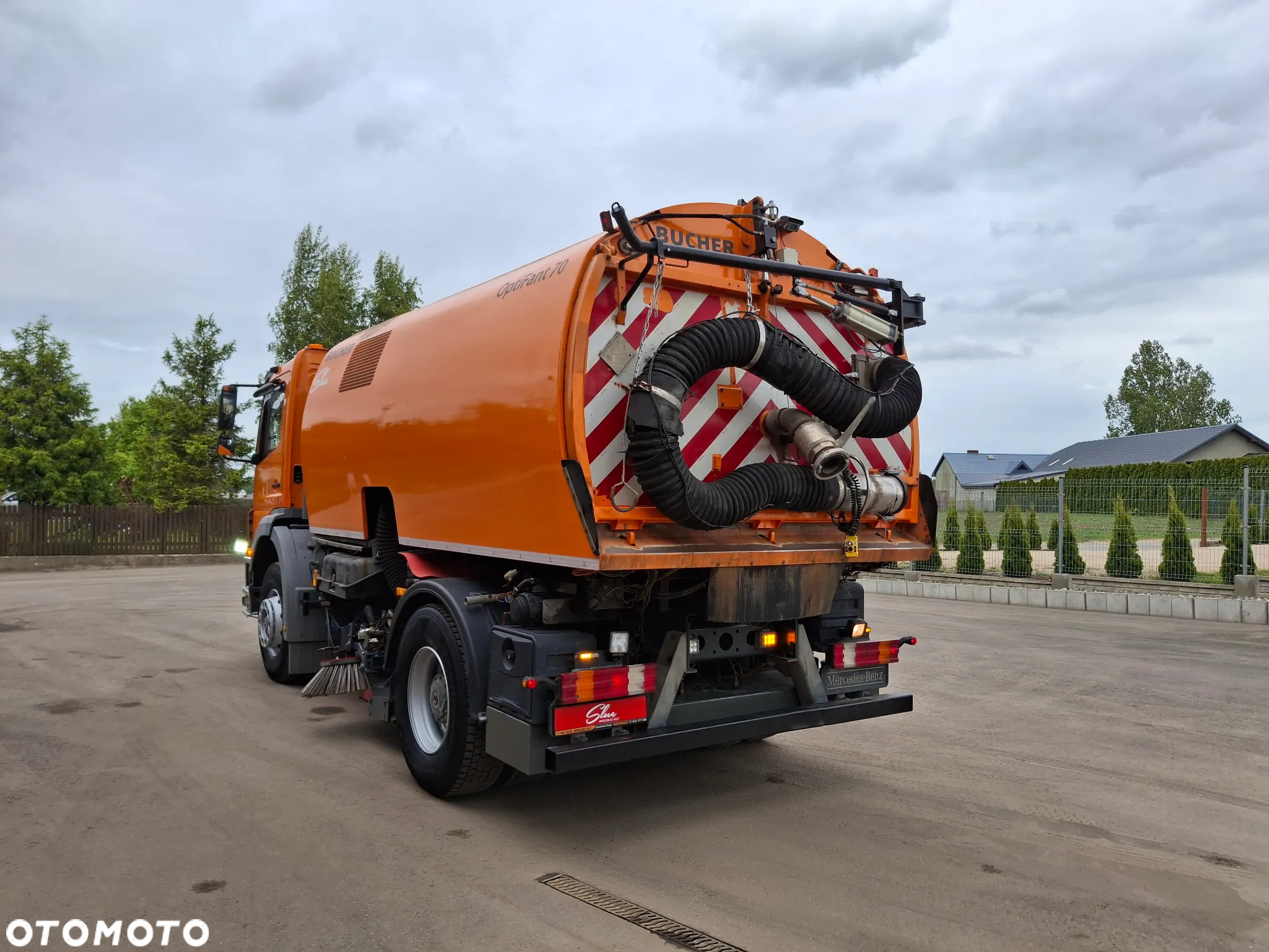 Mercedes-Benz Axor 1823 Zamiatarka Bucher Optifant 70 Szczotki Lewa Prawa Strona 2 Silniki Rura Do Liści Odchwaszczarka - 3