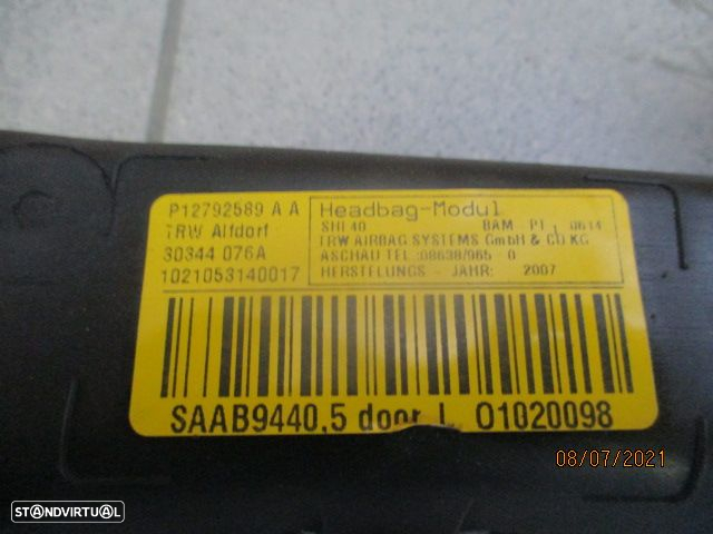 Airbag Cortina 12792589 SAAB 93 SW 2007 ESQ - 2