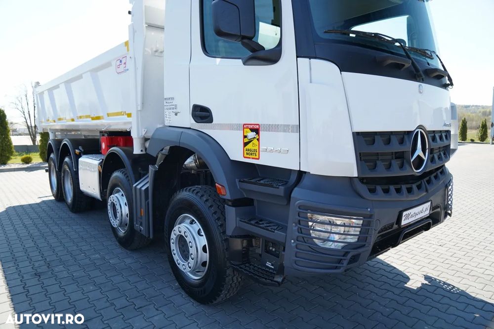 Mercedes-Benz AROCS 3243 / 8x4 / BASCULĂ DUBLU 6,1 M / LOCUL POSTAL HIDRODOXY / BORDMATIC / AUTOMATĂ / ANVELOPE 100% / EURO 6 / - 14
