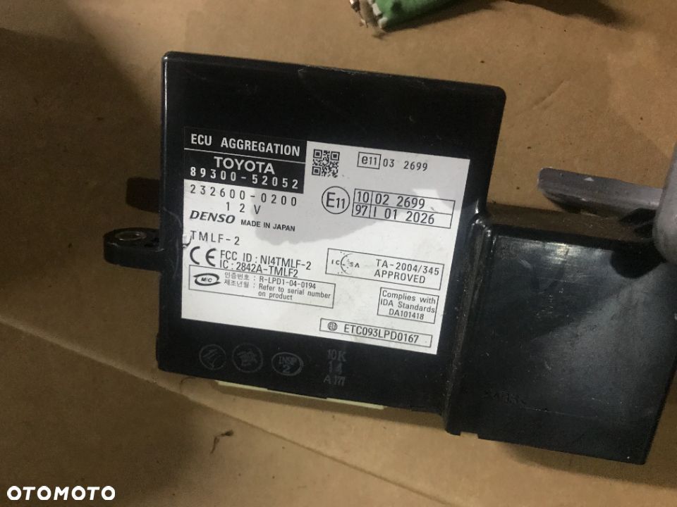 STEROWNIK MODUŁ KOMPUTER SENSOR TOYOTA 8930052052 - 2