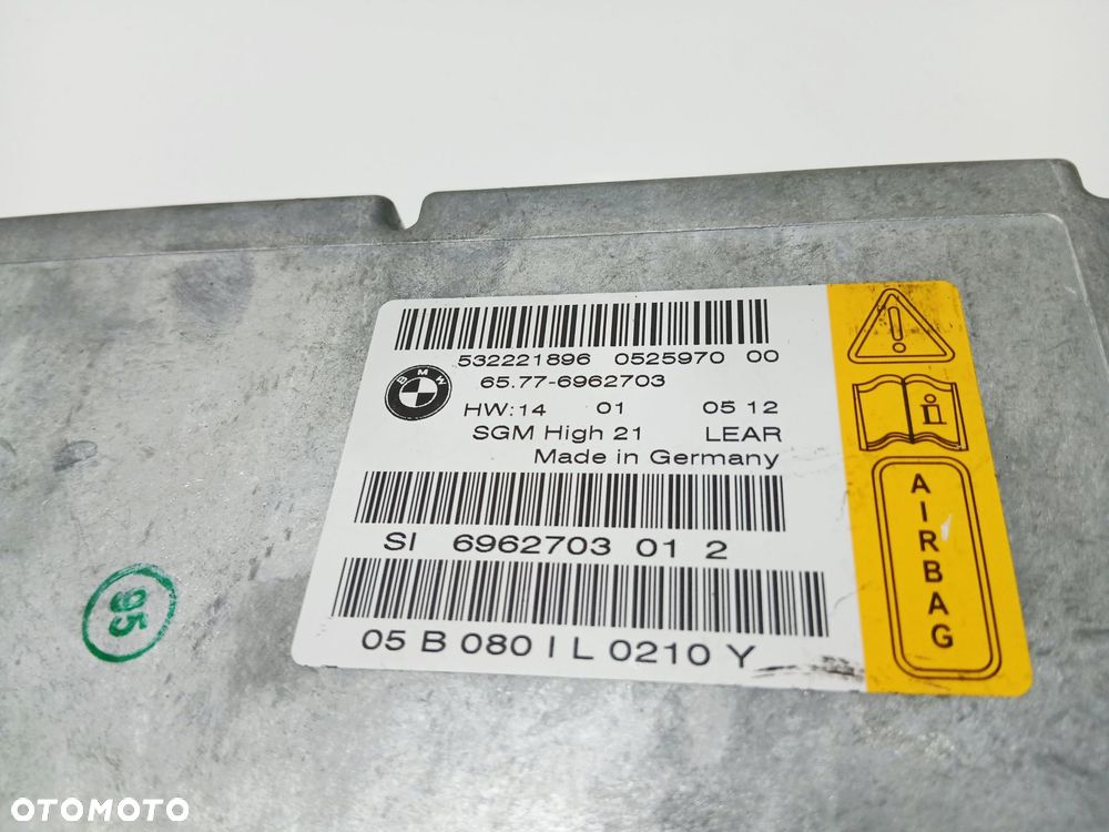 MODUŁ PODUSZEK POWIETRZNYCH BMW E60 6962703 - 4