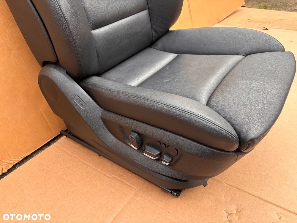 BMW 5 F10 F11 Fotele Czarne Europa Kanapa Komfort Komforty Grzane Komplet Przed Liftem Fotel Przedni Lewy Prawy Tylna - 9