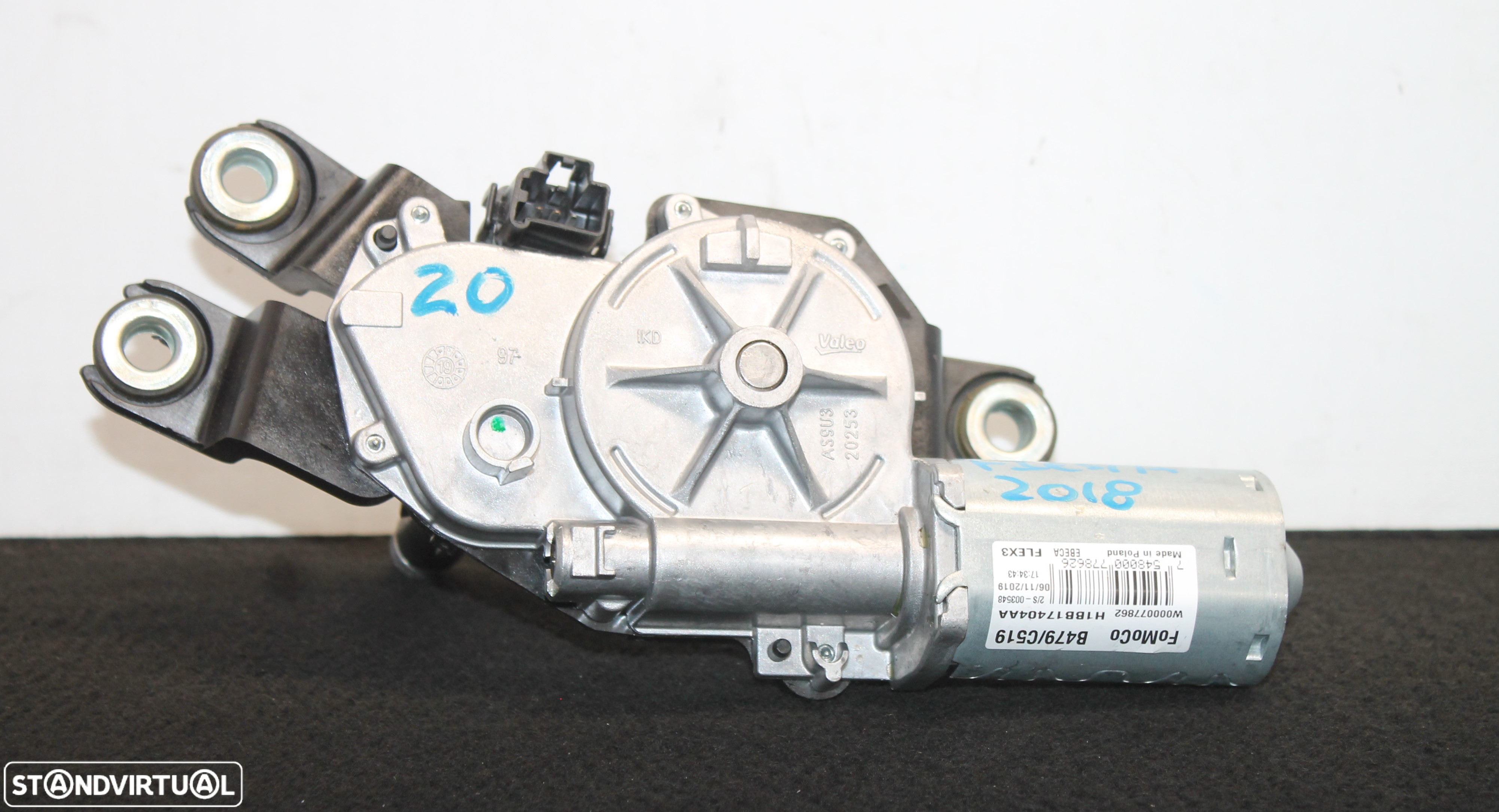 MOTOR LIMPA VIDRO TRASEIRO FORD FIESTA - 2